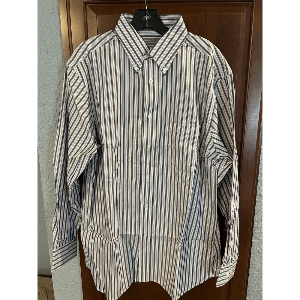 Daniel Cremieux Men's Button Down Dress Shirt L Signature Collection RN 58909